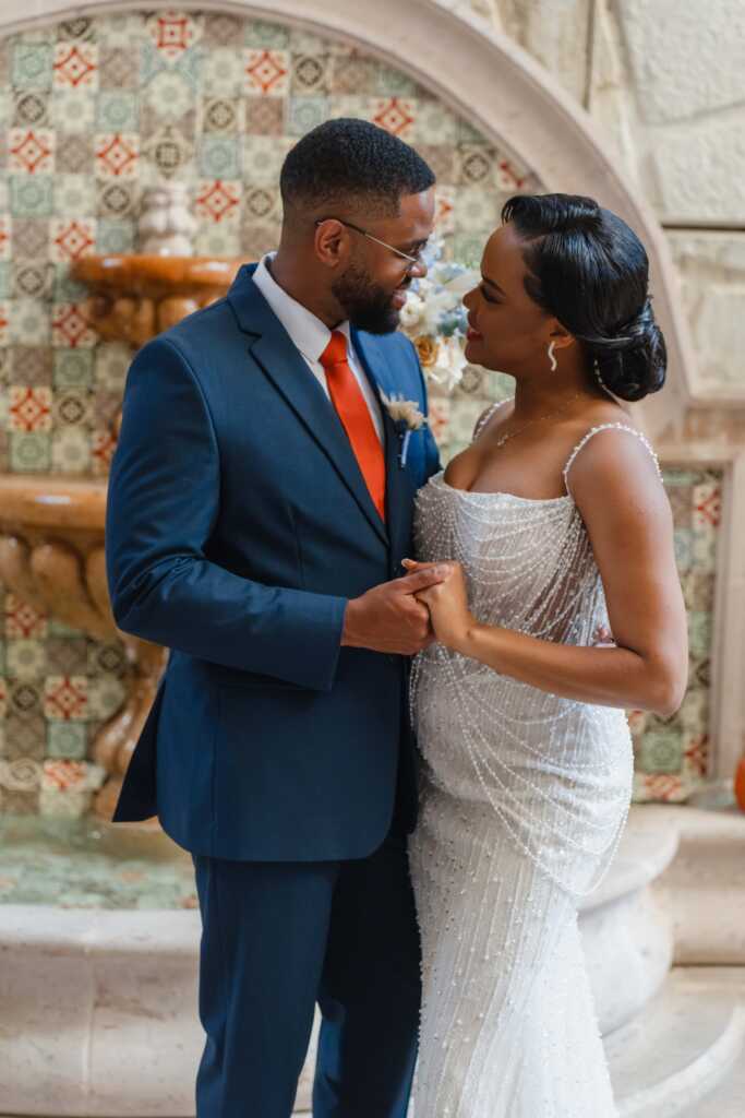 Emotional first look couple Hacienda Encantada Los Cabos Mexico