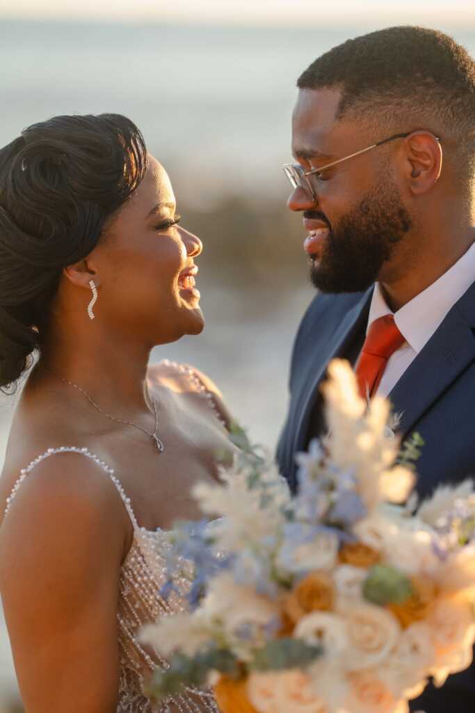 Sunset couple portraits Hacienda Encantada Los Cabos beach wedding