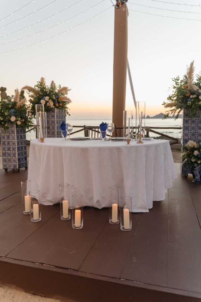 Elegant wedding table decor Hacienda Encantada Cabo wedding