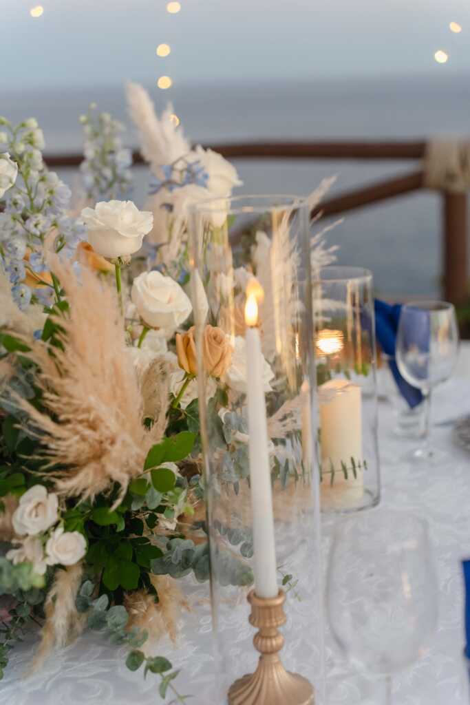 Wedding table setup Hacienda Encantada Cabo Mexico